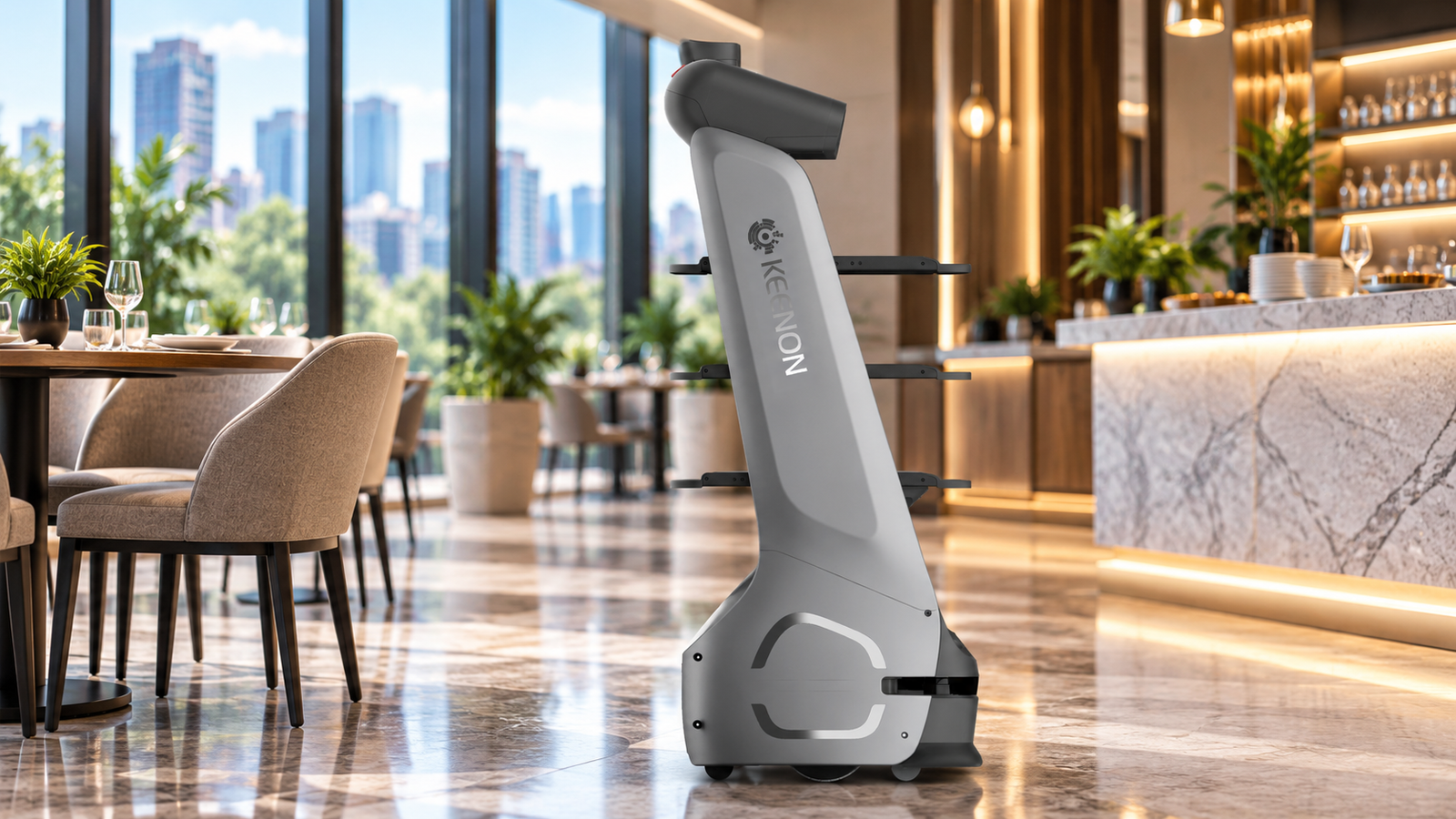 Keenon DINERBOT T5 Pro in luxury dining environment